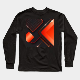 Abstract Art Orange Long Sleeve T-Shirt